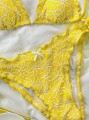 Żółte bikini kąpielowe kwiaty (S)