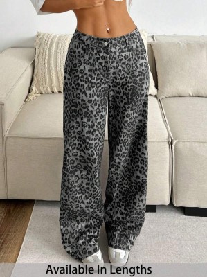 Szare proste spodnie wzór (3XL)