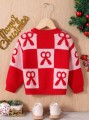 Dwukolorowy sweter wzór kokardy (5L)
