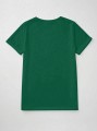 Zielony t-shirt świąteczny nadruk (L)
