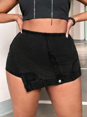 Czarne spodenki spódnica 2w1 (0XL)