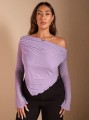 Liliowa siateczkowa bluzka (1XL)