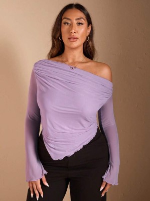 Liliowa siateczkowa bluzka (1XL)