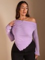 Liliowa siateczkowa bluzka (1XL)