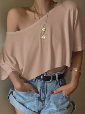 Beżowy top oversize (L)