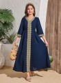 Granatowa sukienka v neck (9L)