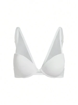 Biały gładki biustonosz (75C)