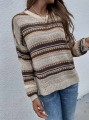 Kolorowy luźny sweter wzór (2XL)