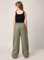 Proste spodnie dresowe khaki (9L)