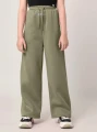 Proste spodnie dresowe khaki (9L)