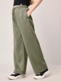 Proste spodnie dresowe khaki (9L)