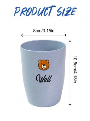 Niebieski plastikowy kubek nadruk