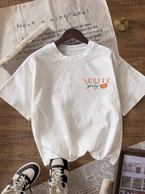 Biała koszulka nadruk (L)