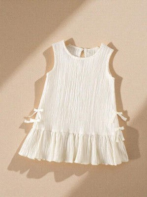 Teksturowana sukienka ecru (2-3L)