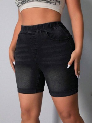 Czarne jeansowe spodenki (3XL)