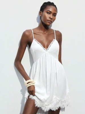 Biała sukienka ramiączka (M)