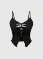 Czarny top cut out (XS)