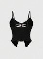 Czarny top cut out (XS)
