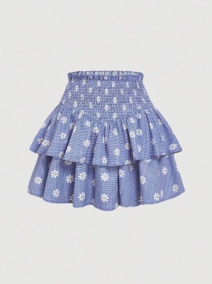 Niebieska spódnica stokrotki (XS)