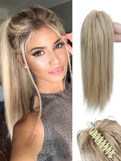 Doczepiany kucyk blond spinka