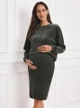 Khaki komplet spódnica bluza (L)