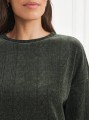 Khaki komplet spódnica bluza (L)