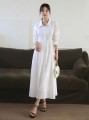 Koszulowa sukienka ecru (L)