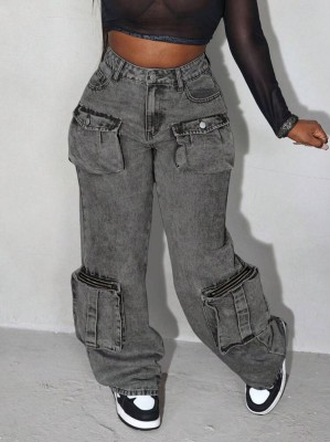 Szare jeansy kieszenie (26)