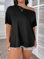 Czarna koszulka cut out (1XL)