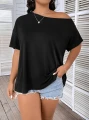 Czarna koszulka cut out (1XL)