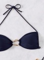 Granatowe wiązane bikini komplet (M)