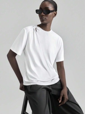 Biała koszulka krótkie rękawy (L)