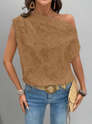 Brązowa asymetryczna bluzka (3XL)