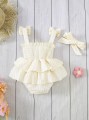 Ecru komplet body opaska (6-9M)