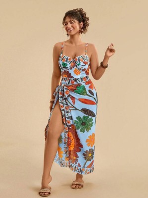 Niebieski zestaw kąpielowy wzór (2XL)