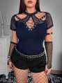 Granatowa bluzka cut out (2XL)
