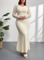 Maxi sukienka długie rękawy (2XL)