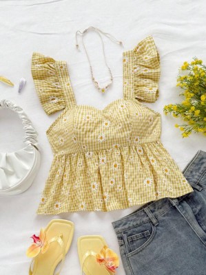 Kraciasta bluzka stokrotki (M)