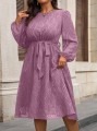 Fioletowa sukienka pasek (2XL)
