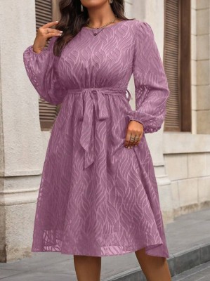 Fioletowa sukienka pasek (2XL)