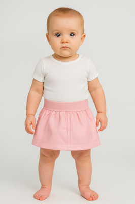 Różowa spódnica zamek (6-9M)