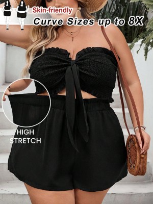 Czarny dwuczęściowy komplet (5XL)