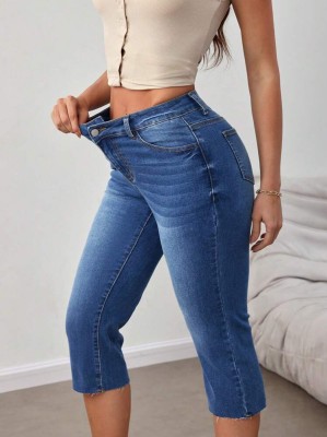 Niebieskie jeansy rybaczki (M)