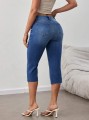 Niebieskie jeansy rybaczki (M)