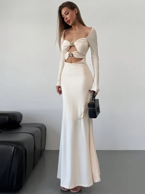 Maxi sukienka cut out (L)