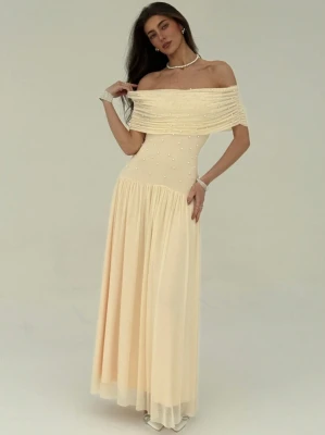 Maxi sukienka odkryte ramiona (S)