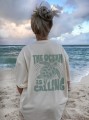 Biały t-shirt nadruk (M)