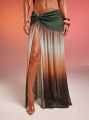 Kolorowa spódnica maxi ombre (L)