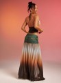 Kolorowa spódnica maxi ombre (L)