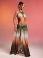 Kolorowa spódnica maxi ombre (L)